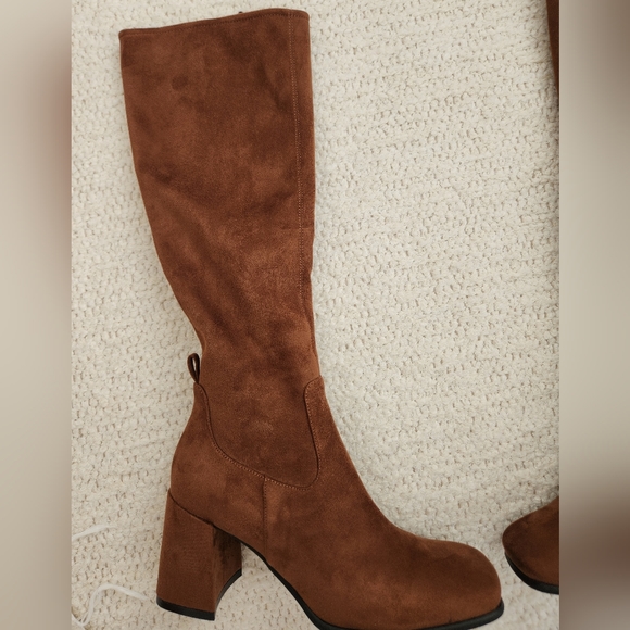 Jeffrey Campbell Hot Lava Boots Chocolate Brown Suede 9 Like New - Picture 11 of 16